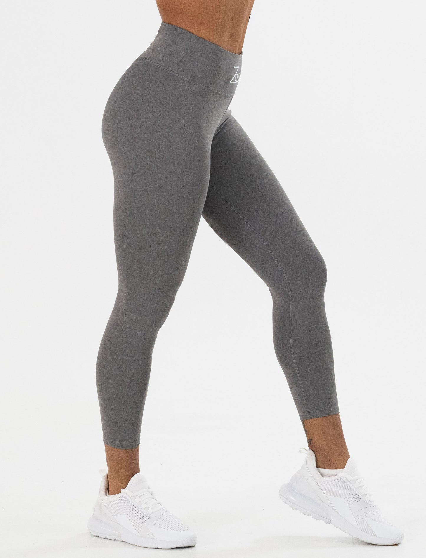 Backlace Scrunch Leggings in Grau