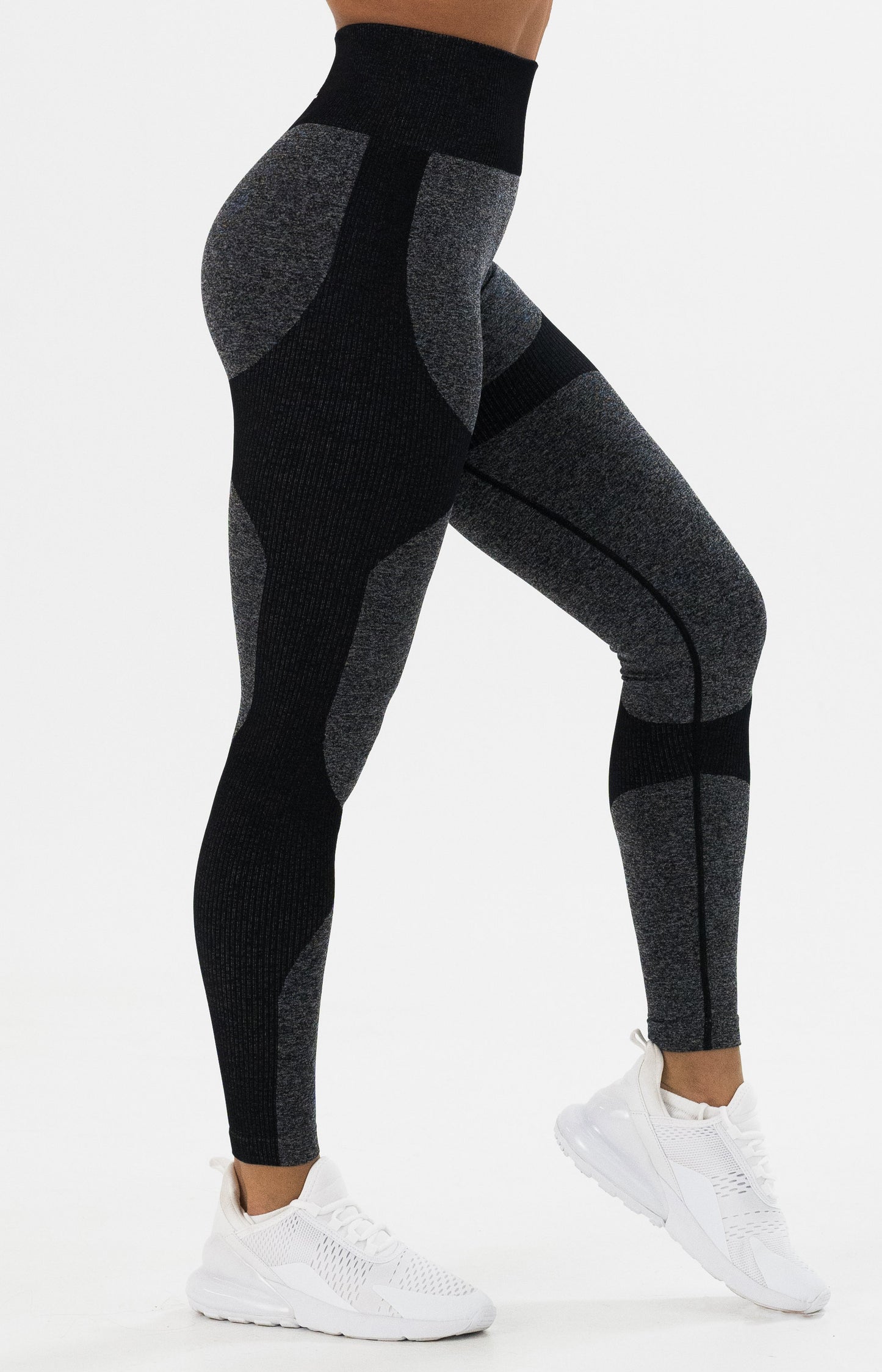Dynamic Classy Leggings in Schwarz-Grau