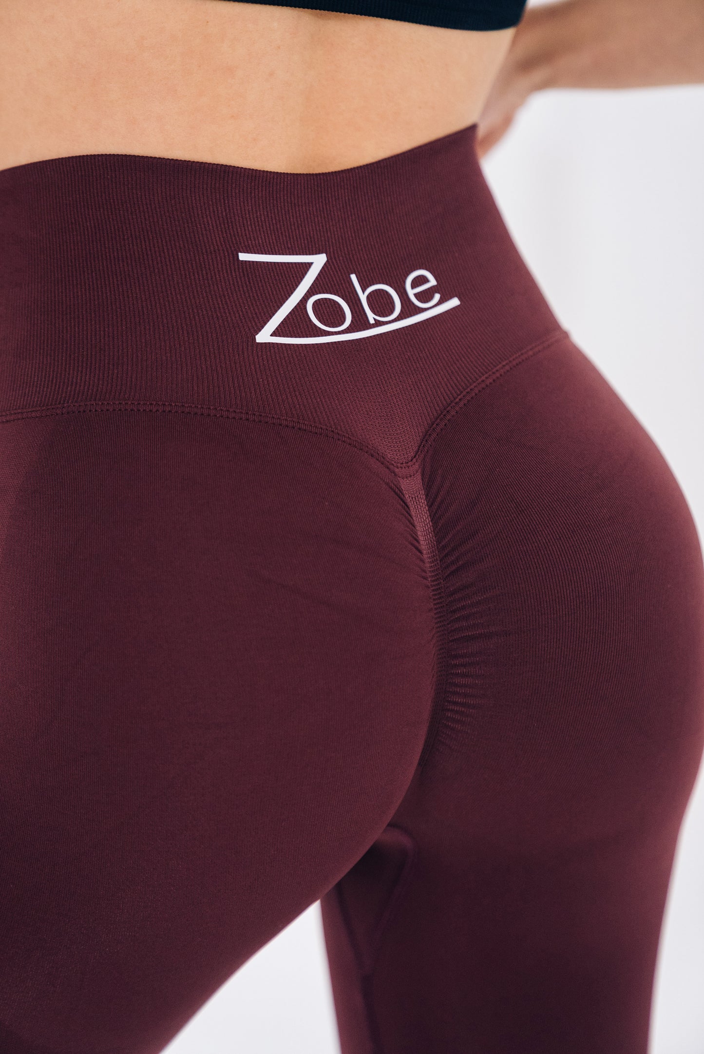 Scrunch Leggings in Wein-Rot