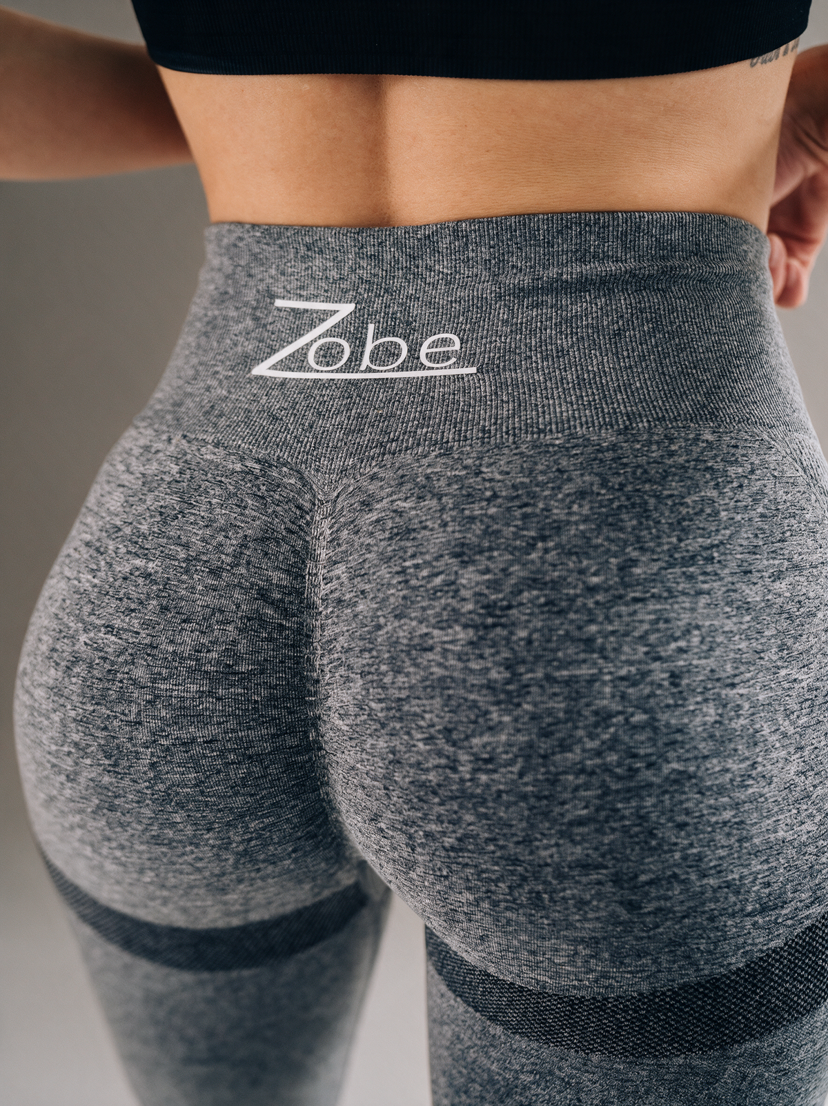 Scrunch Leggings in Dunkel-Grau