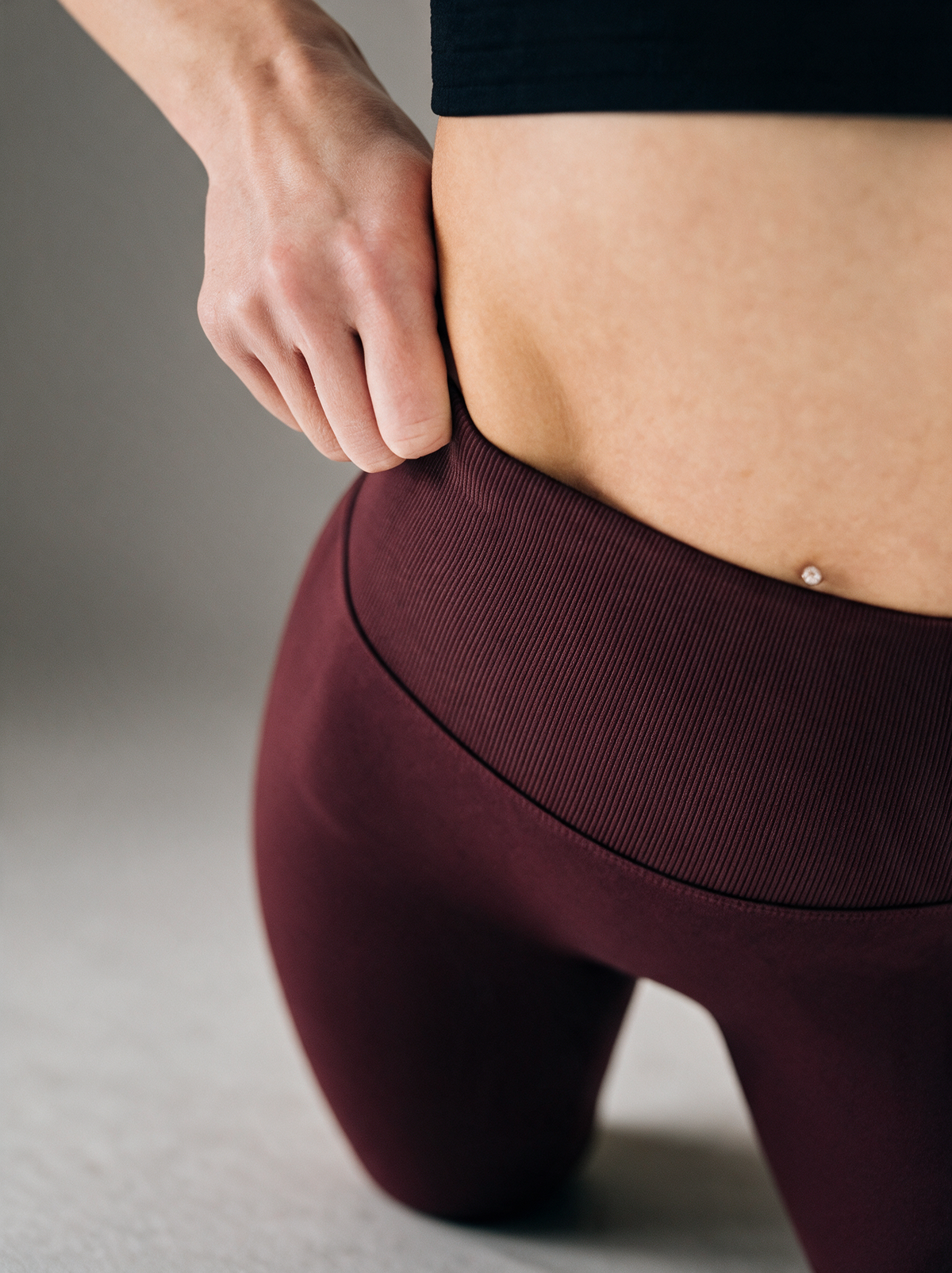 Scrunch Leggings in Wein-Rot